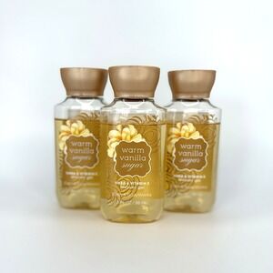 Bath & Body Works Warm Vanilla Sugar Shower Gel 3oz x3 FULL Retired Lot